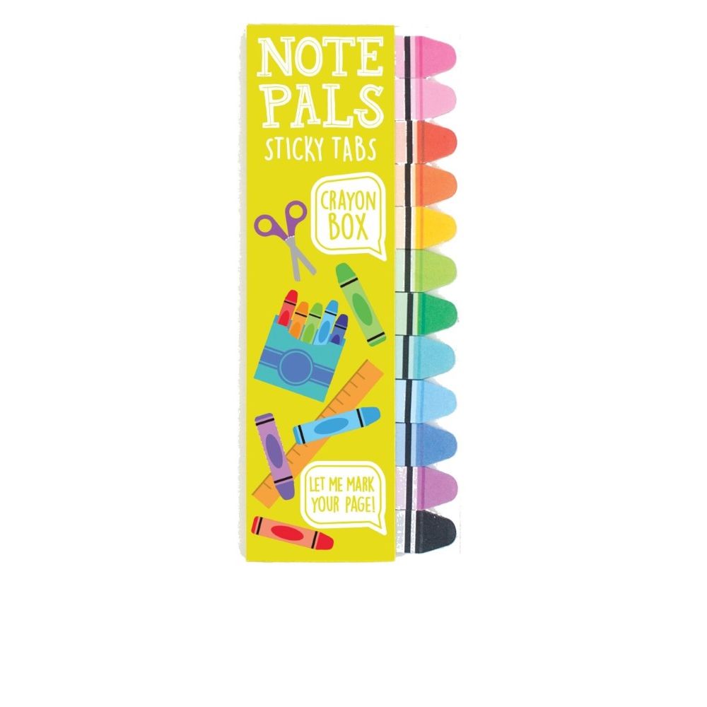 International Arrivals Note Pals Sticky Tabs Crayon Box