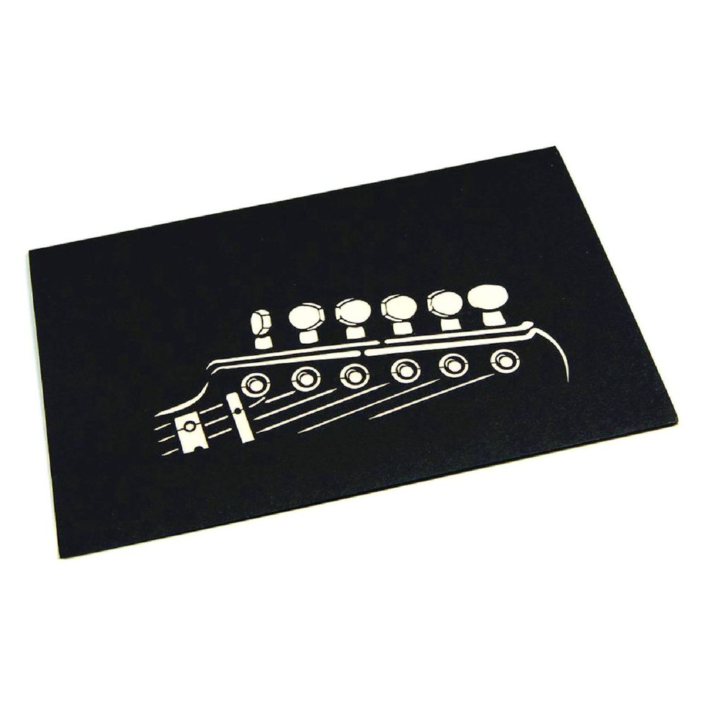 Abra Cards Guitar Black Greeting Card