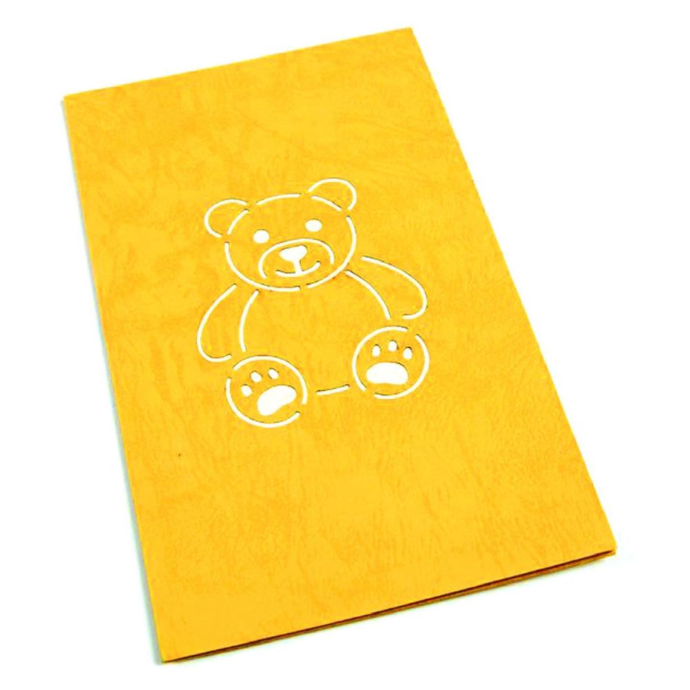 Abra Cards Teddy Bear Gold Greeting Card (105 x 180mm)