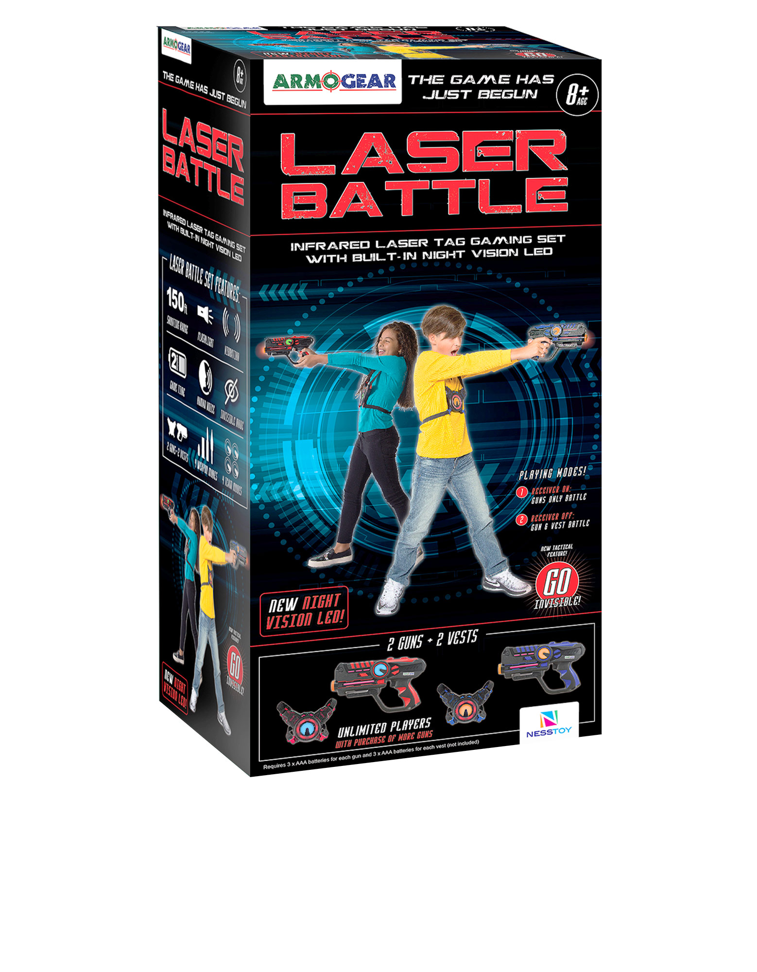  ArmoGear Laser Tag – Laser Tag Guns with Vests Set of