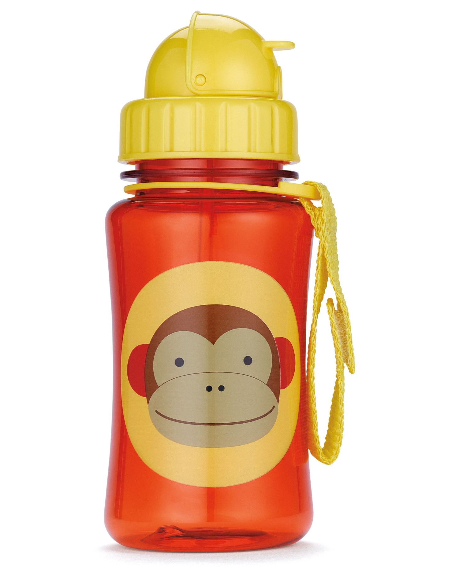 Skip Hop Zoo Straw Kids Water Bottle Monkey 350ml