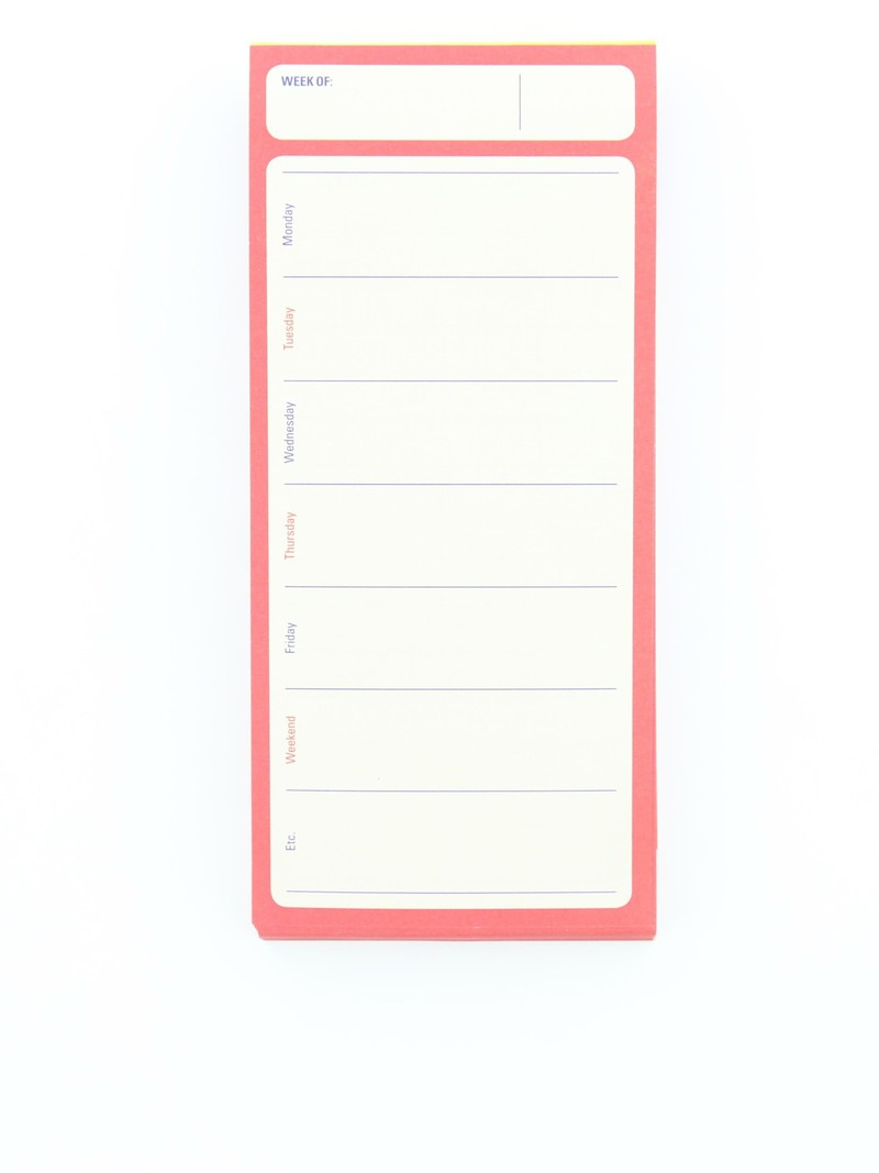 Knock Knock 7 Days A Week Planner Red