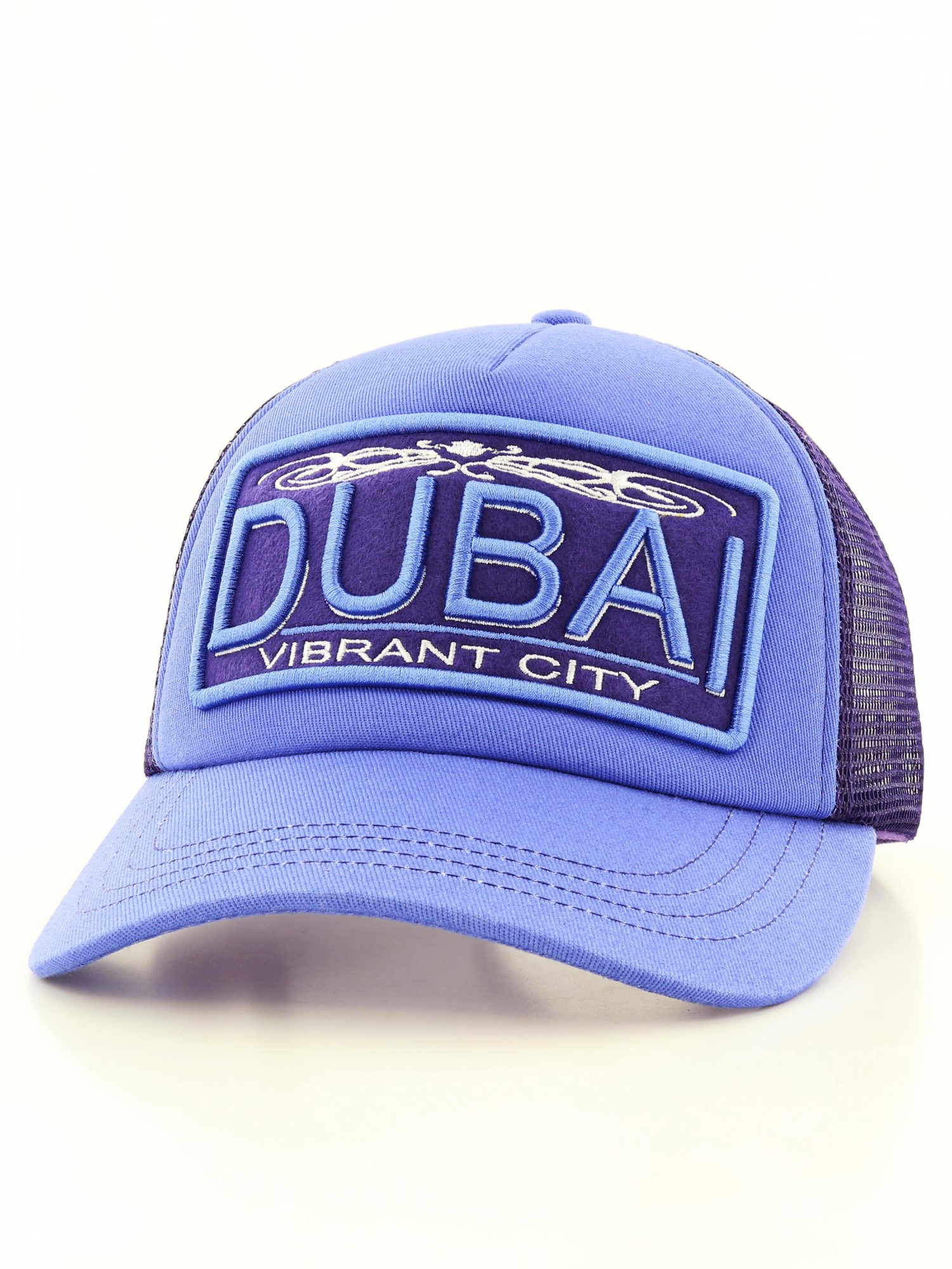 B180 UAE Dubai Vibrant City Blue Trucker Cap