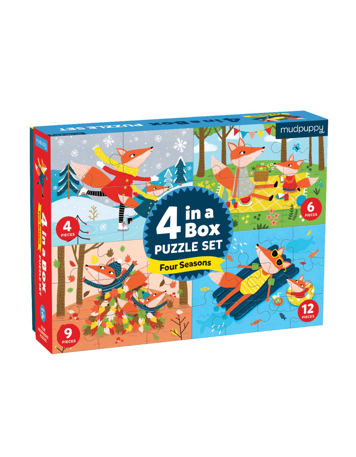 Mudpuppy Four Seasons 4-in-a-box Puzzle Set