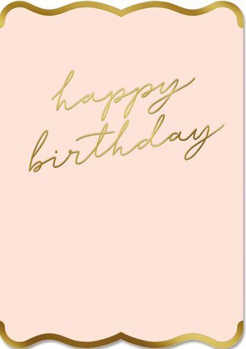Happy Birthday Pink Background Greeting Card (13 x 17.6 cm)