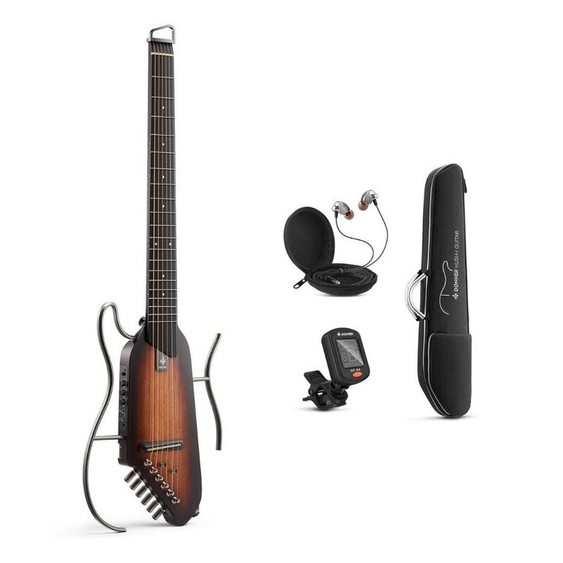 Donner Hush-I Acoustic-Electric Silent Guitar Kit - Sunburst