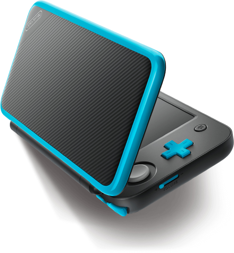 Nintendo 2DS XL Black & Turquoise + 2 Games