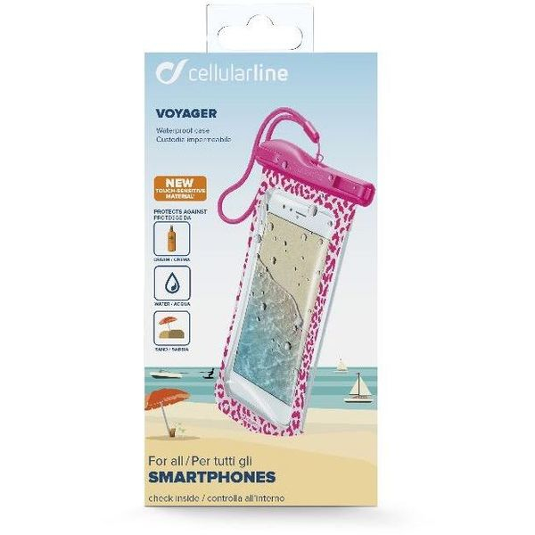 Cellular Line Voyager Case Pink for Smartphones Up To 6.3-Inch