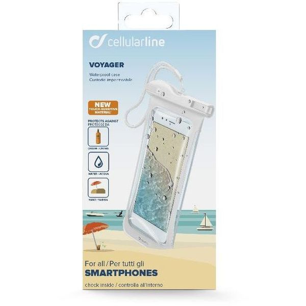 Cellular Line Voyager Case White for Smartphones Up To 6.3-Inch